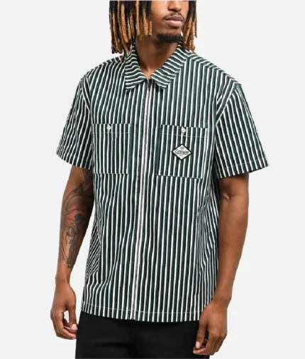 Empyre Eagle Glen Green Black Striped Shirt 1.webp