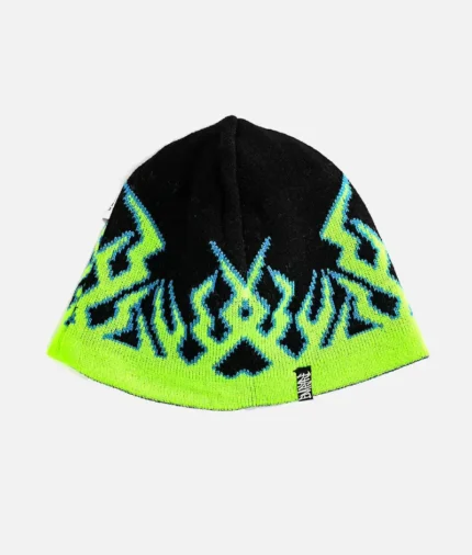 Empyre Inside Out II Black Green Purple Skull Beanie 1.webp