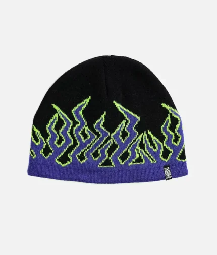 Empyre Inside Out II Black Green Purple Skull Beanie 2.webp