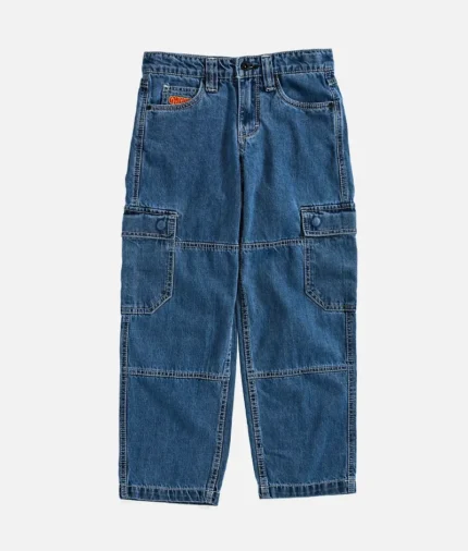 Empyre Skate Blue Cargo Denim Jeans 2.webp