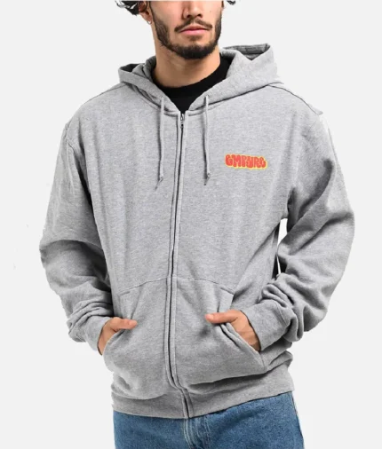 Empyre Skate Graffiti Logo Grey Hoodie 1.webp